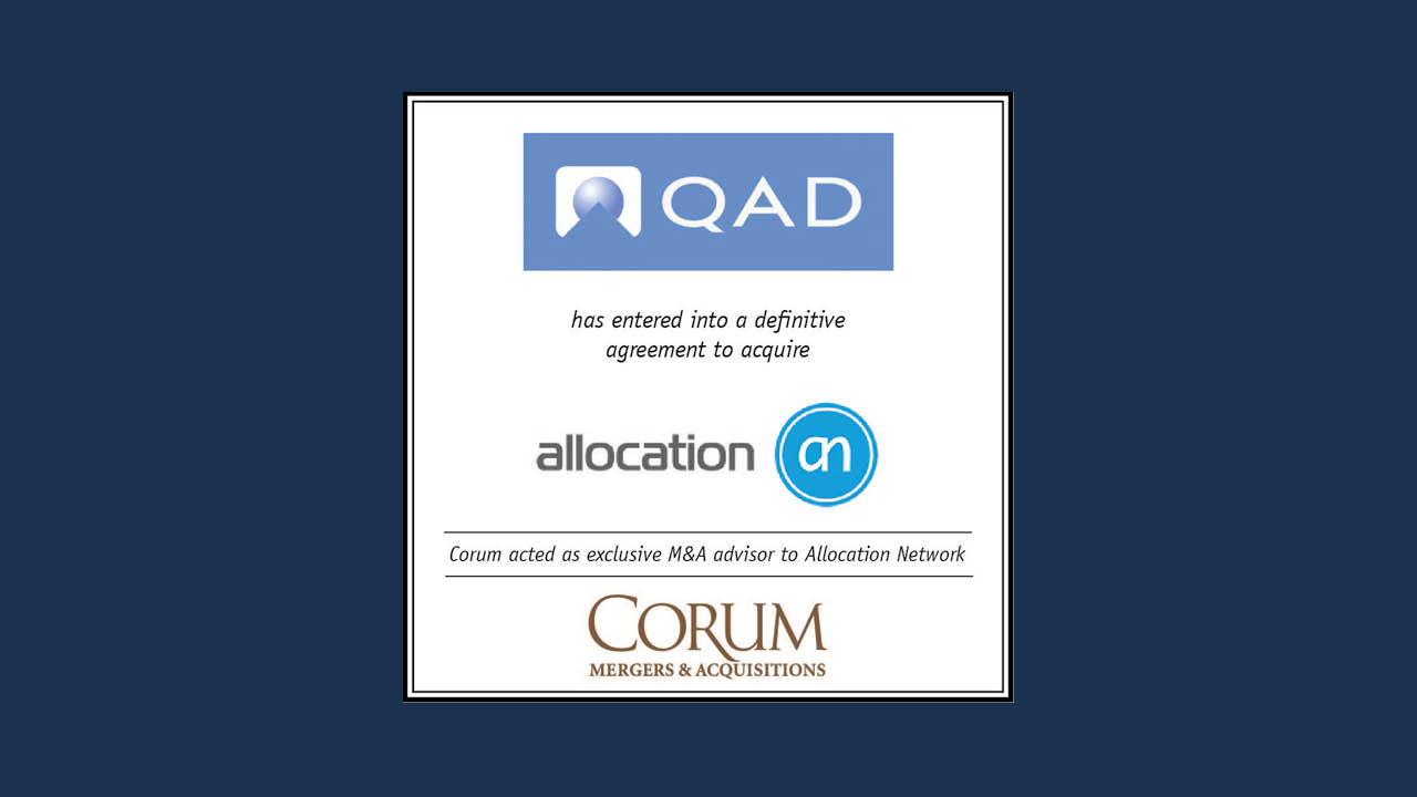 QAD Acquires Corum Client, Allocation Network, a Strategic Sourcing and